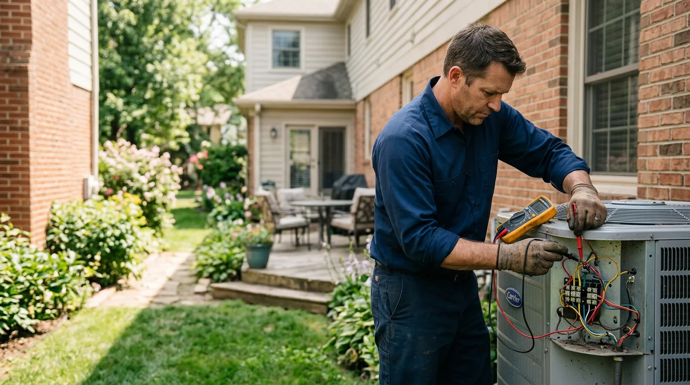 HVAC technician working near Mahopac Falls, NY